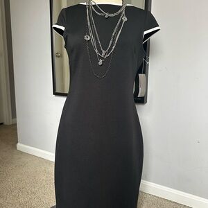 Donna Ricco Black Midi Dress